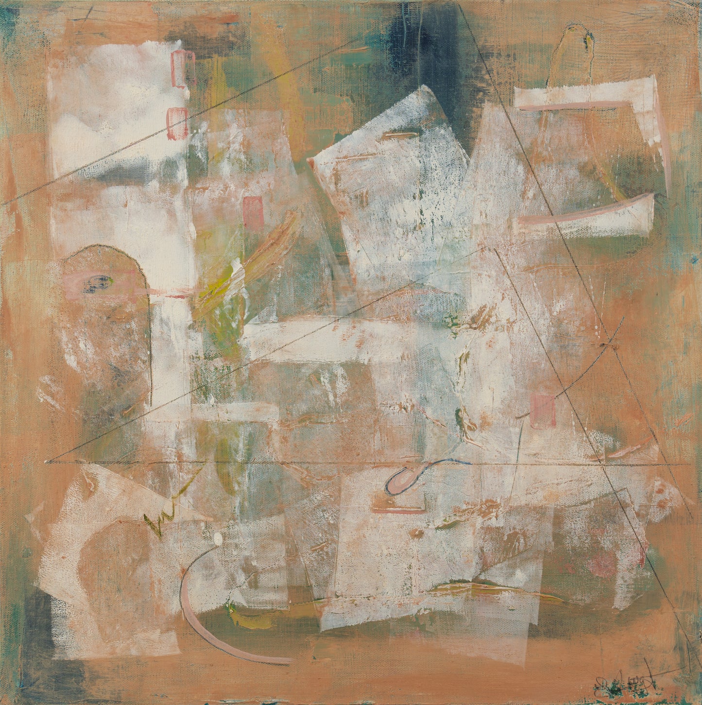 "ENTER" ORIGINAL 20X20" OIL & ACRYLIC ON CANVAS