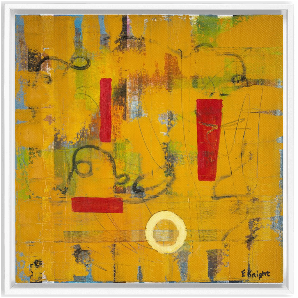 "JUST LINES 1" FINE ART FRAMED CANVAS