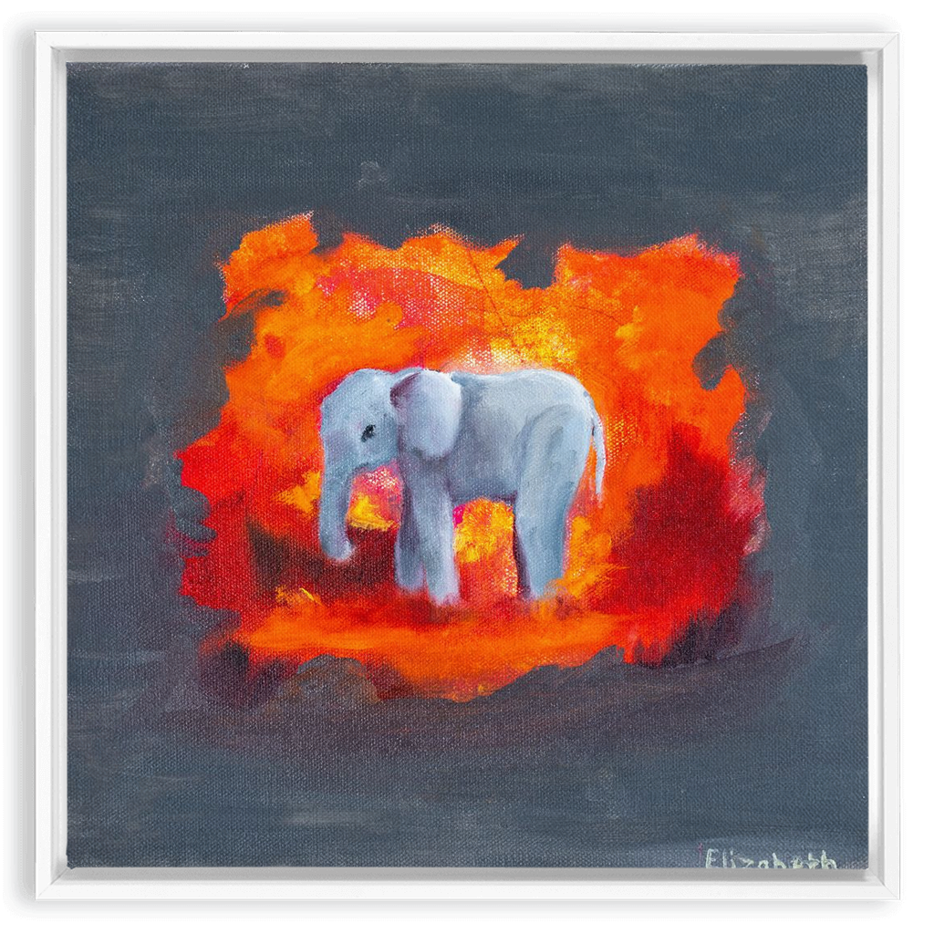 "OUT OF THE FIRE" FINE ART FRAMED CANVAS