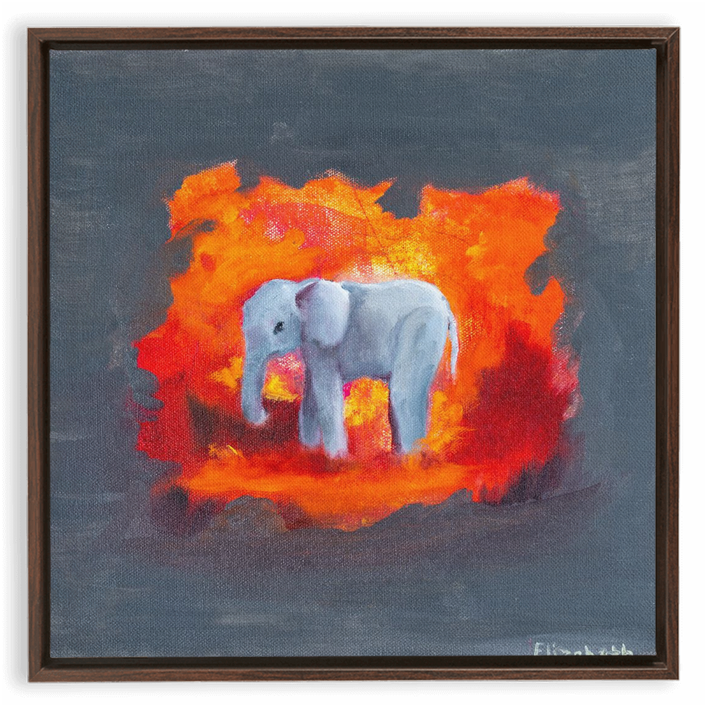 "OUT OF THE FIRE" FINE ART FRAMED CANVAS