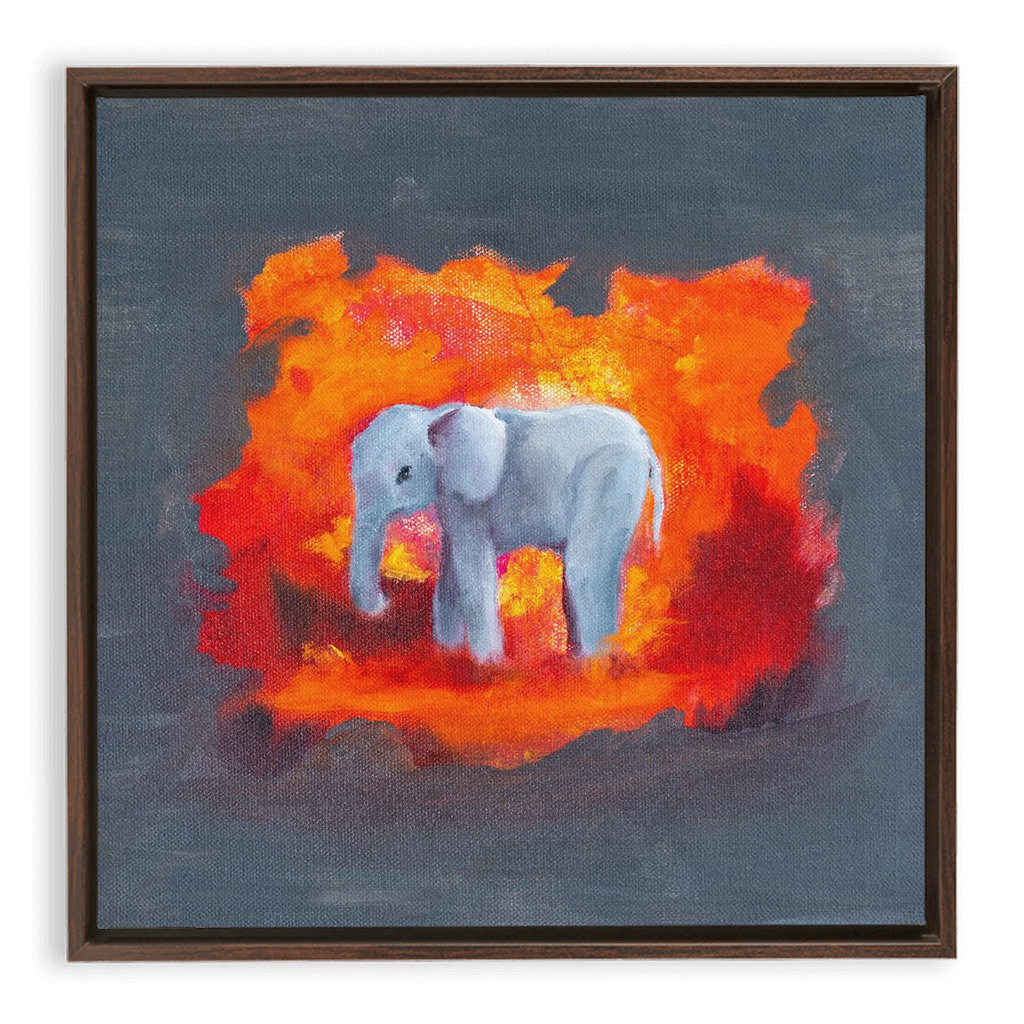 "OUT OF THE FIRE" FINE ART FRAMED CANVAS