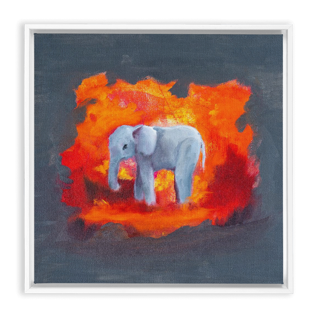 "OUT OF THE FIRE" FINE ART FRAMED CANVAS