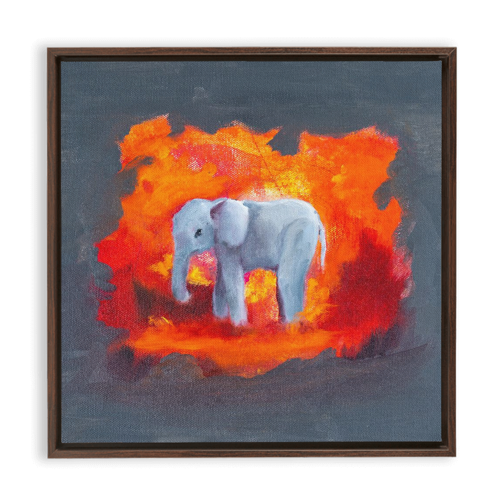 "OUT OF THE FIRE" FINE ART FRAMED CANVAS